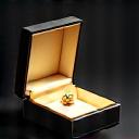 An open luxury jewelry box