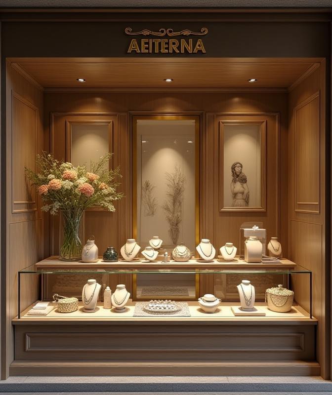 Portrait of the founder of Aeterna Jewels in a workshop.